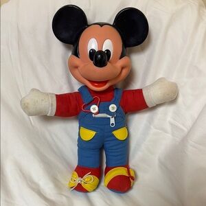 Vintage 1989 Disney Mickey Mouse Learn to Dress Me Doll